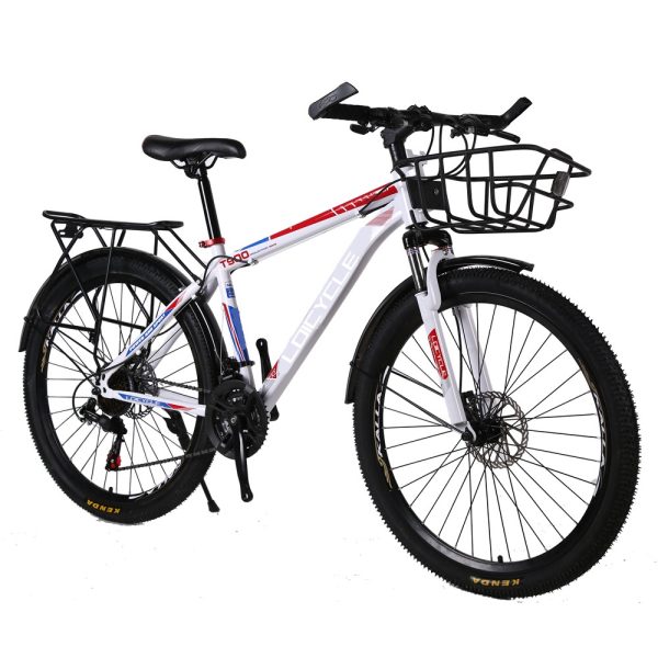 Wholesale 26 Inch High-Carbon Steel Adult Mountain Bicycles With Backseat And Basket - Image 2