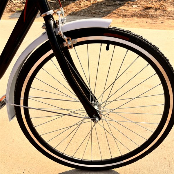Wholesale Fashion 24 Inch Ladies Bike High Carbon Steel Frame City Bike With Baskets For Adult - Image 4